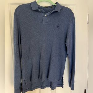 Polo button collar long sleeve